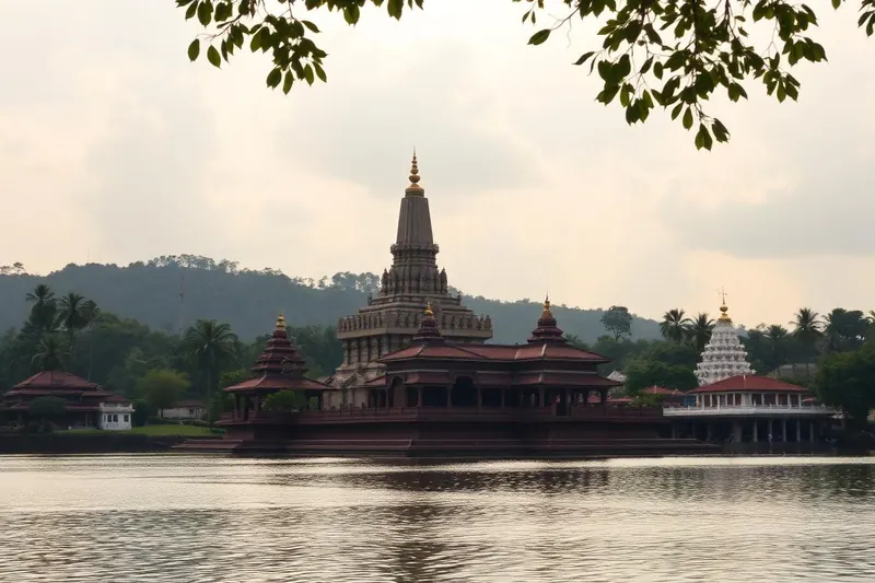 Temple beside Kandy Lake